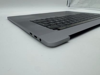 Macbook Pro 15" 2018 2019 A1990 QWERTZ Topcase Trackpad Tastatur Grau #T981