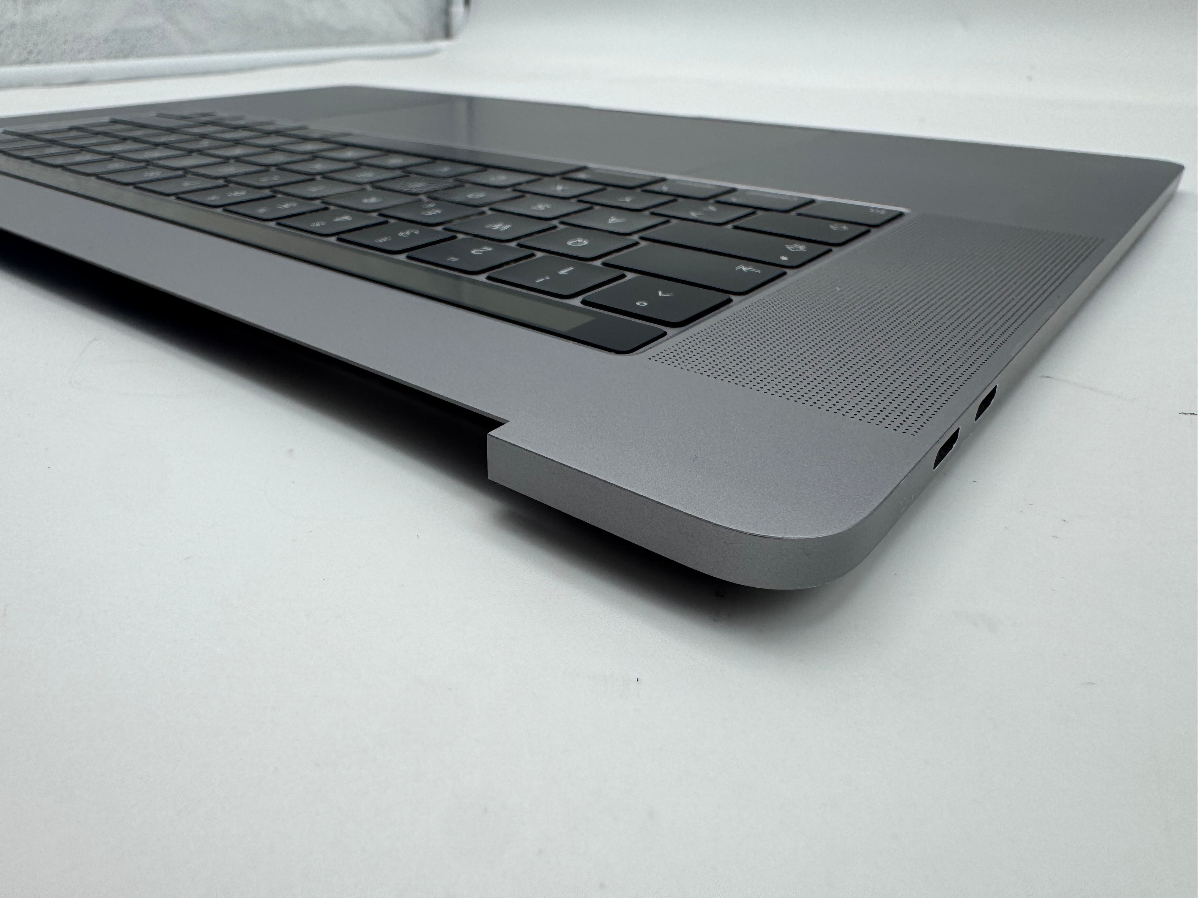 Macbook Pro 15" 2018 2019 A1990 QWERTZ Topcase Trackpad Tastatur Grau #T982