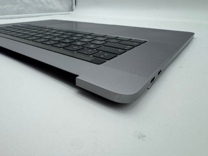 Macbook Pro 15" 2018 2019 A1990 QWERTZ Topcase Trackpad Tastatur Grau #T983
