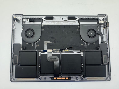Macbook Pro 15" 2018 2019 A1990 QWERTZ Topcase Trackpad Tastatur Grau #T983
