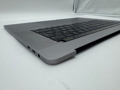 Macbook Pro 15" 2018 2019 A1990 QWERTZ Topcase Trackpad Tastatur Grau #T984
