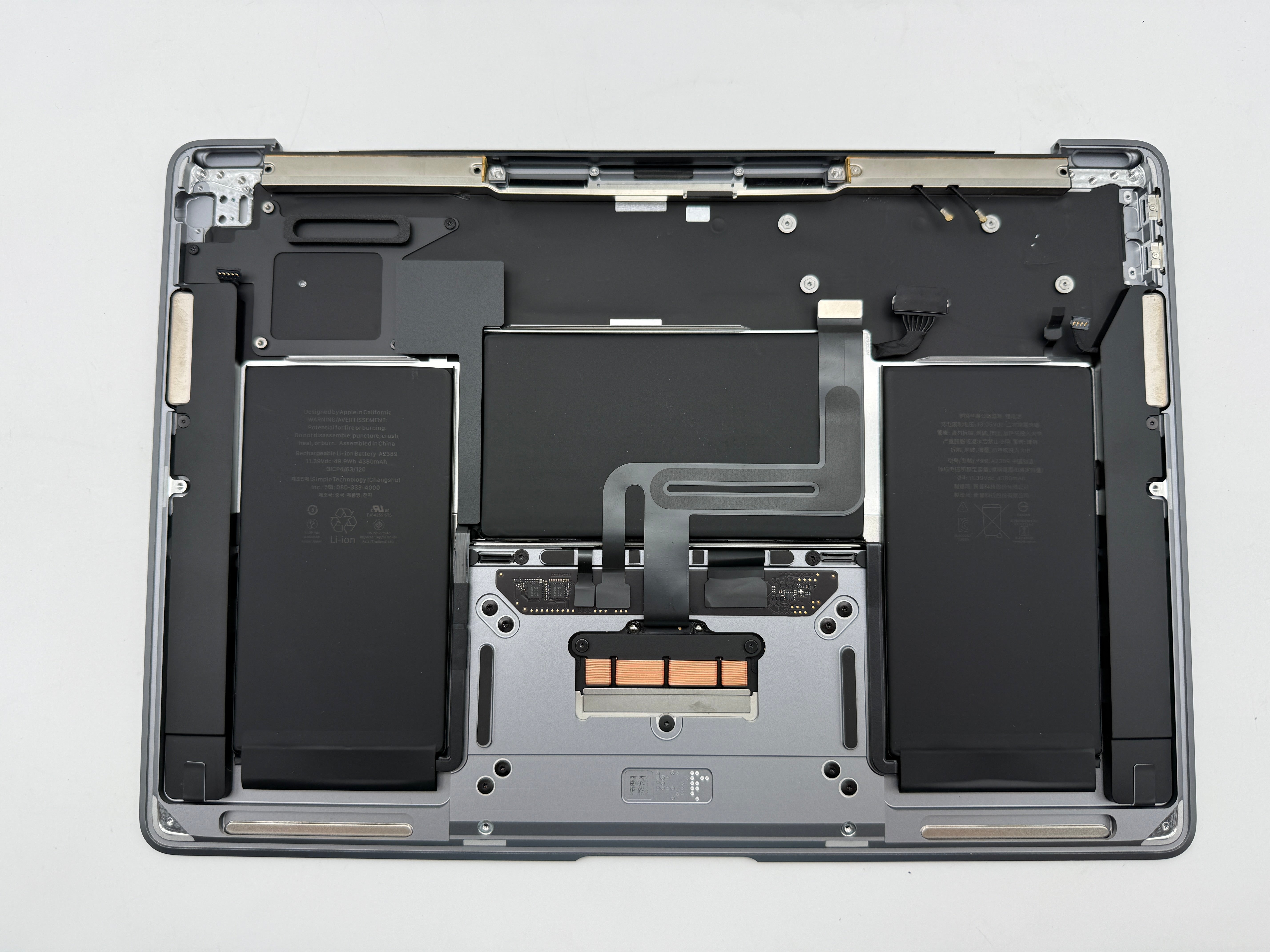 MacBook Air 13" 2020 A2337 Topcase QWERTZ Trackpad Tastatur Grau #T1007