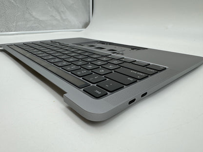 Macbook Pro 13" A2251 2020 Topcase QWERTY Akku Tastatur Grau #T503