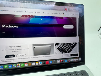 Macbook Pro 14" A2442 2021 M1 8-C 16GB 512GB 14-C Silber MwSt. #PS371