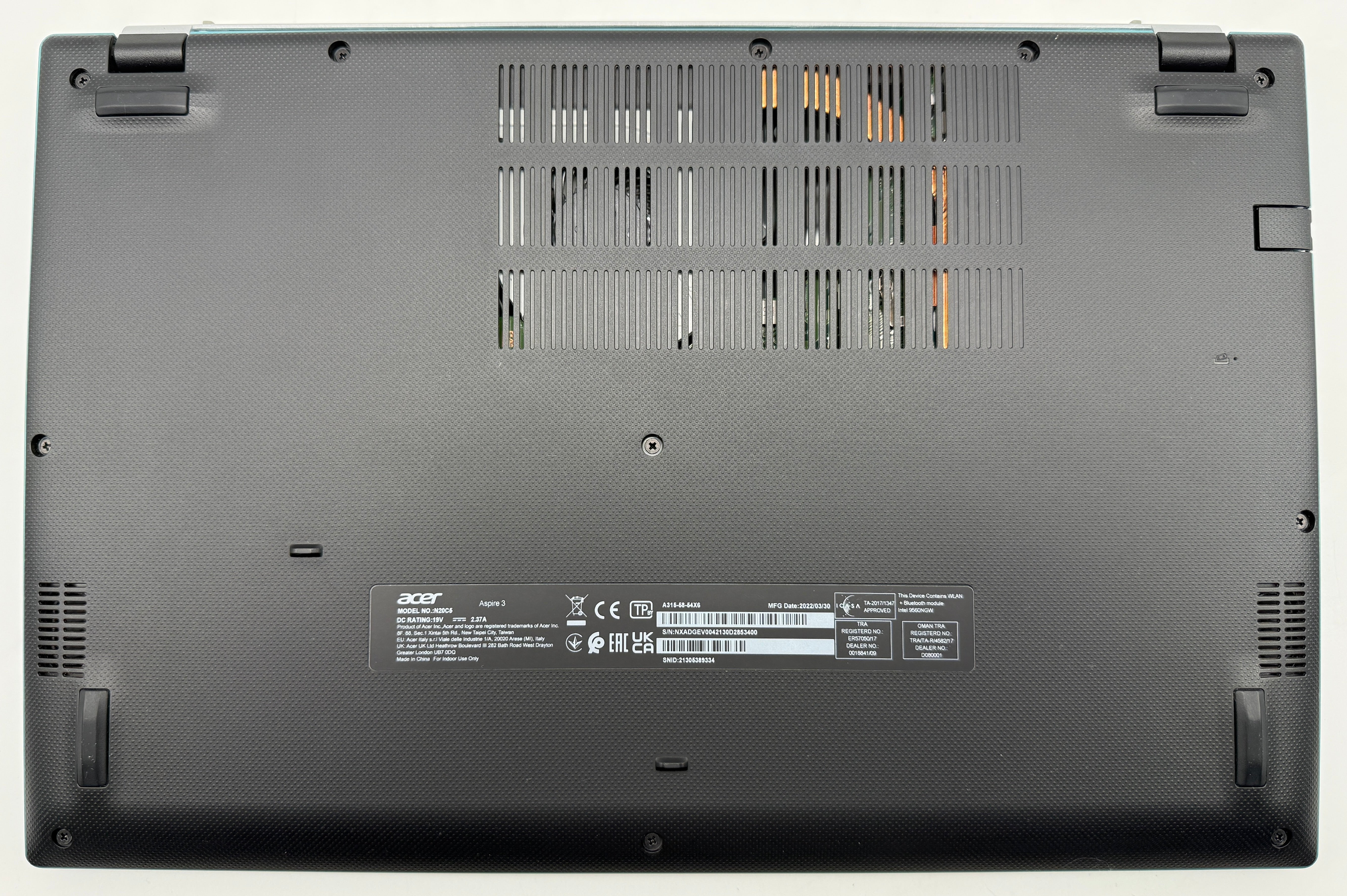 Acer Aspire 3 A315-58-54X6 Intel I5 1135G7  2,4GHz 8GB 512 GB Türkis #PSW141