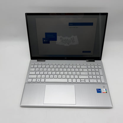 HP Pavilion x360 15-er1075ng i7-1255U 16GB 512GB SSD 100% Akku Silber Touch  MwSt. #PSW159