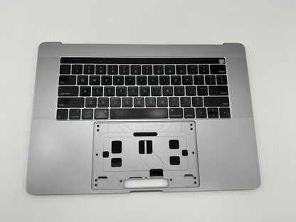 Macbook Pro 15" 2018 2019 A1990 QWERTY Topcase Akku Tastatur Grau #T662