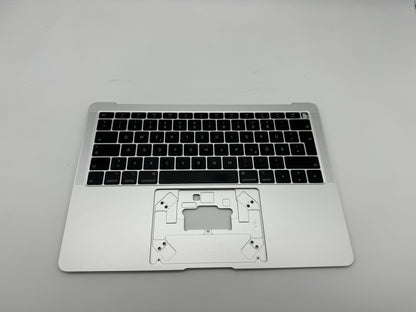 Macbook Air 13" 2018 2019 A1932 Topcase Akku QWERTZ Tastatur Silber #T541