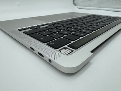 Macbook Pro 13" A2251 2020 Topcase QWERTZ Akku Tastatur Silber #T564