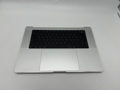 Macbook Pro 16" 2021 A2485 Topcase QWERTZ Tastatur Trackpad Silber #T578