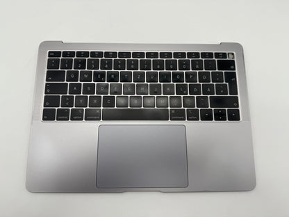 Macbook Air 13" 2018 2019 A1932 Topcase QWERTZ Trackpad Tastatur Grau #T737