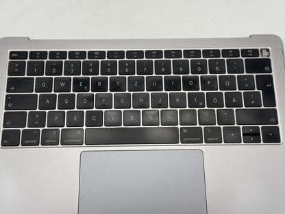 Macbook Air 13" 2018 2019 A1932 Topcase QWERTZ Trackpad Tastatur Grau #T737