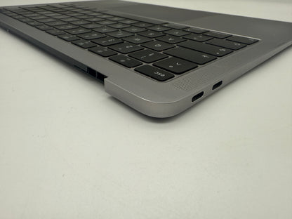 Macbook Air 13" 2018 2019 A1932 Topcase QWERTZ Trackpad Tastatur Grau #T737