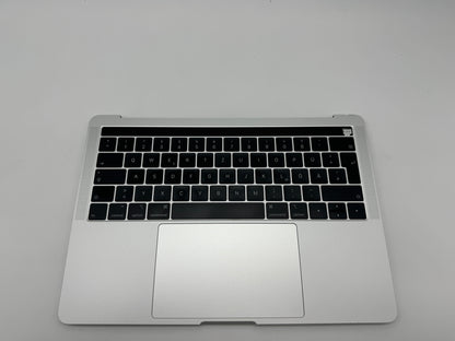 Macbook Pro 13" A1989 2018 2019 Topcase Tastatur QWERTZ Trackpad Silber #T620