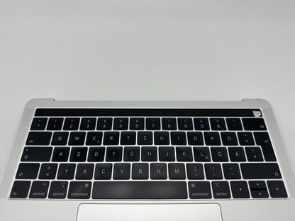 Macbook Pro 13" A1989 2018 2019 Topcase Tastatur QWERTZ Trackpad Silber #T620