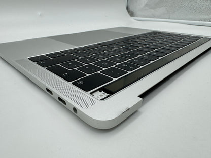 Macbook Pro 13" A1989 2018 2019 Topcase Tastatur QWERTZ Trackpad Silber #T620