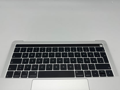 Macbook Pro 13" A1989 2018 2019 Topcase Tastatur QWERTZ Trackpad Silber #T621