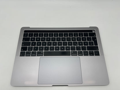 Macbook Pro 13" A1989 2018 2019 Topcase Tastatur QWERTZ Trackpad Spacegrau #T622