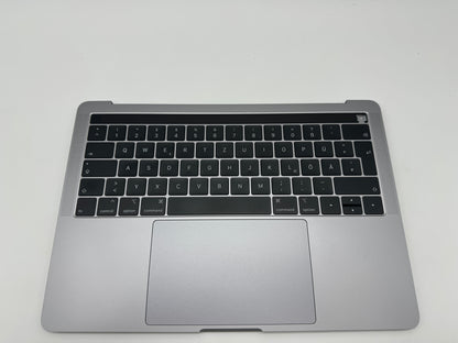 Macbook Pro 13" A1989 2018 2019 Topcase Tastatur QWERTZ Trackpad Spacegrau #T628