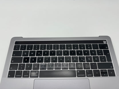 Macbook Pro 13" A1989 2018 2019 Topcase Tastatur QWERTZ Trackpad Spacegrau #T633