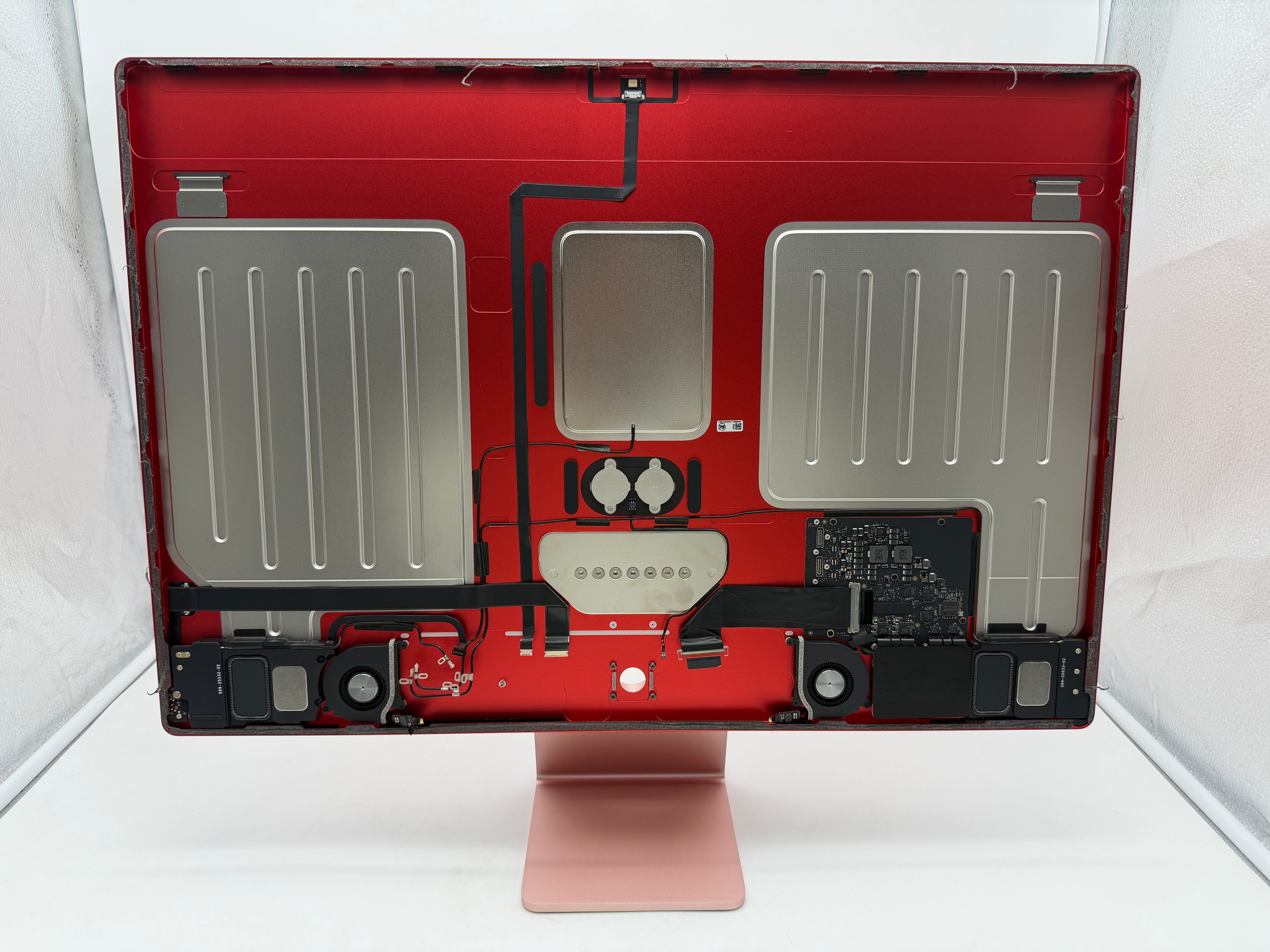 Apple iMac 24" 2021 A2438 Gehäuse Standfuß Lautsprecher Lüfter Rot #PSG3