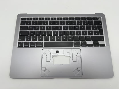 MacBook Air 13" 2020 A2337 Topcase QWERTZ Akku Tastatur Grau #T782