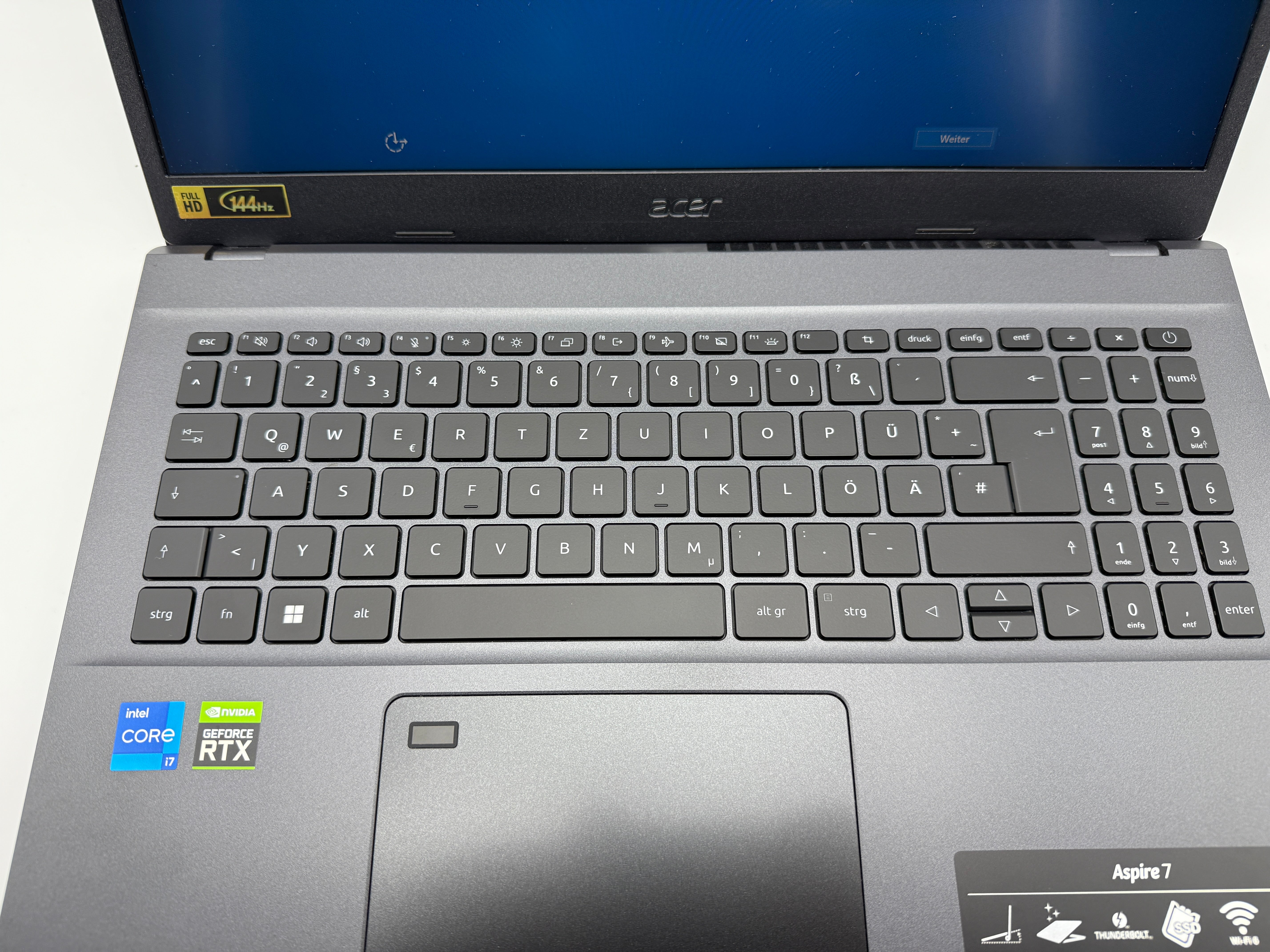 Acer Aspire 7 15" i7 1260P 2,1GHz 16GB 1TB A715-51G RTX3050Ti