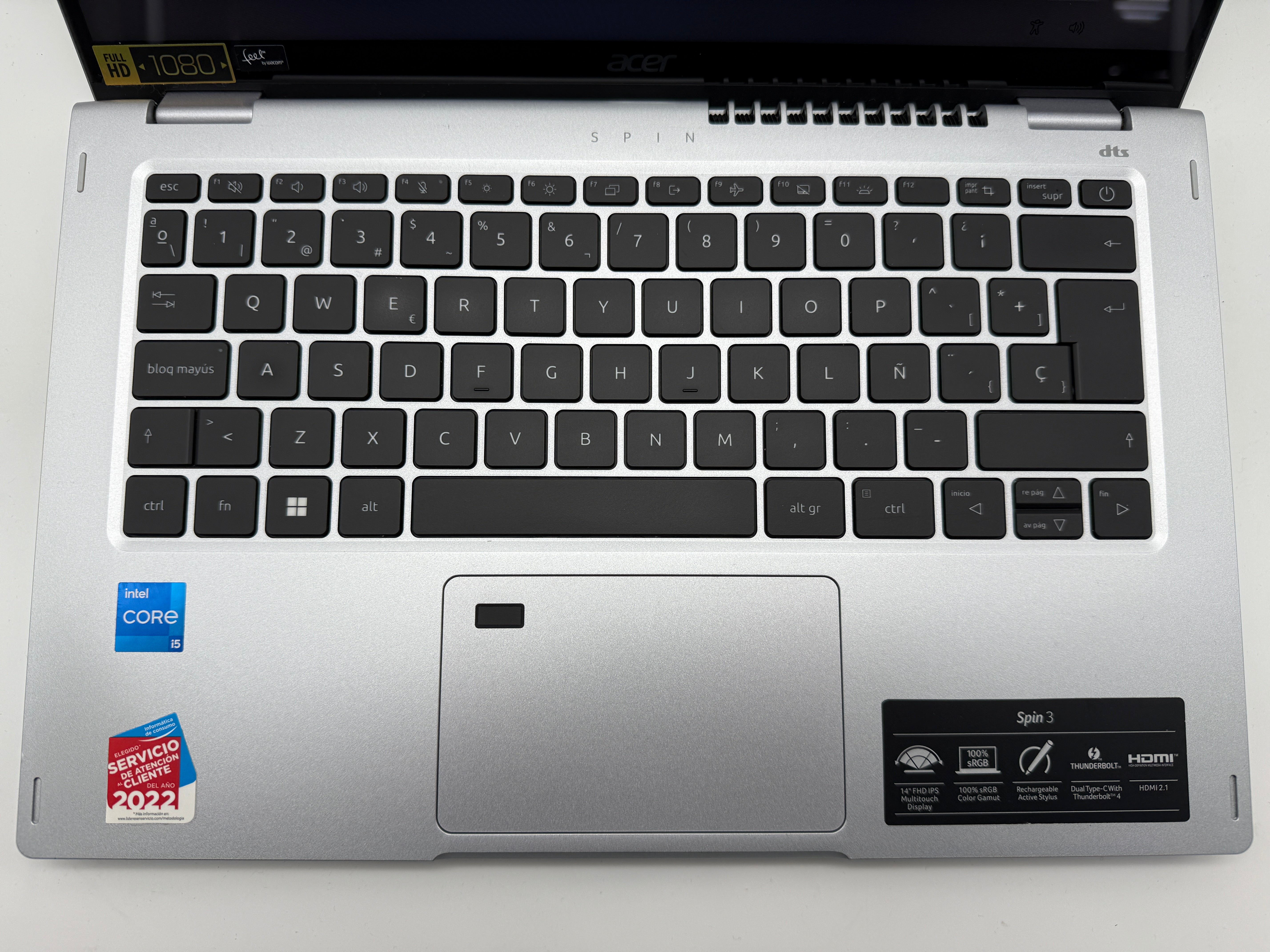 Acer Spin 3 i5 1235U 1,3GHz 8GB 500 GB Spanisch Silber