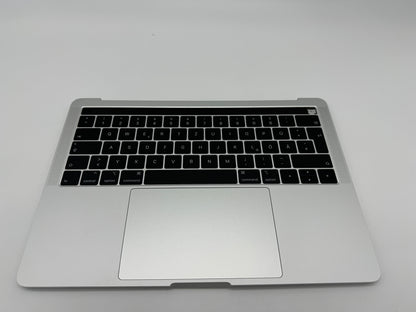 Macbook Pro 13" A1989 2018 2019 Topcase Tastatur QWERTZ Trackpad Silber #T638