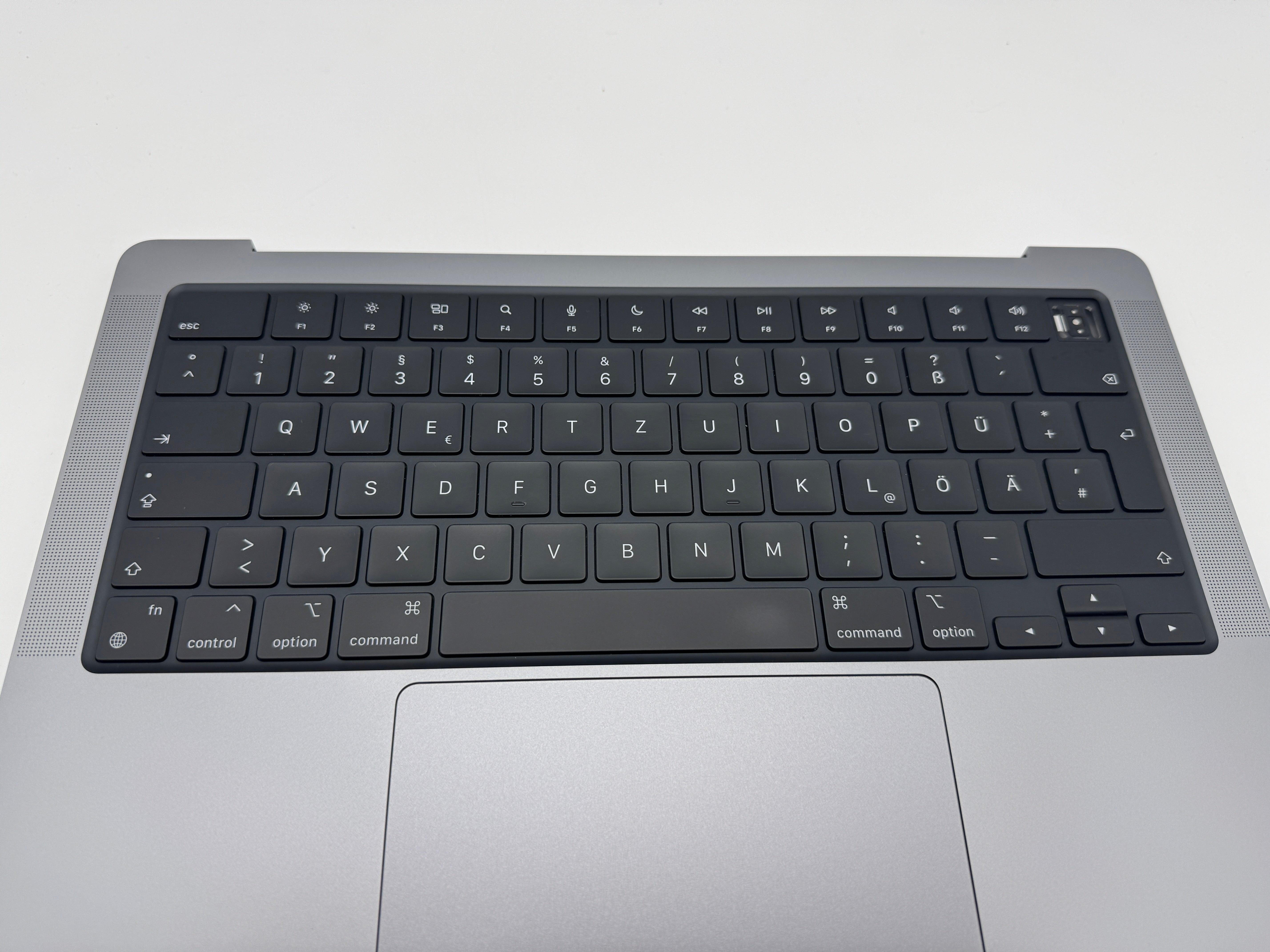 Macbook Pro 14" 2021 A2442 Topcase QWERTZ Trackpad Tastatur Grau #T339