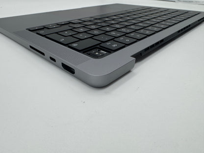 Macbook Pro 14" 2021 A2442 Topcase QWERTZ Trackpad Tastatur Grau #T339