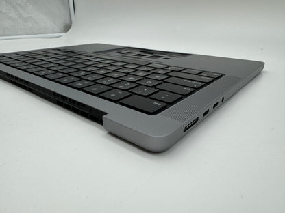 Macbook Pro 14" 2021 A2442 Topcase QWERTY Trackpad Tastatur Grau #T379