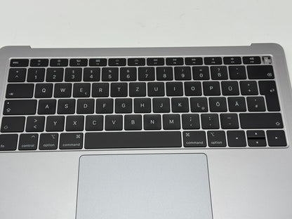 Macbook Air 13" 2018 2019 A1932 Topcase QWERTZ Trackpad Tastatur Grau #T822