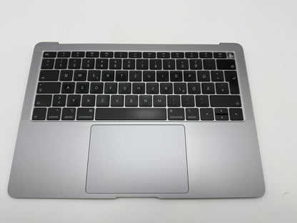 Macbook Air 13" 2018 2019 A1932 Topcase QWERTZ Trackpad Tastatur Grau #T831