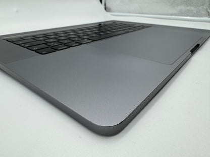 Macbook Pro 15" 2018 2019 A1990 QWERTZ Topcase Trackpad Tastatur Grau #T649