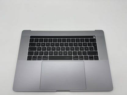 Macbook Pro 15" 2018 2019 A1990 QWERTZ Topcase Trackpad Tastatur Grau #T650