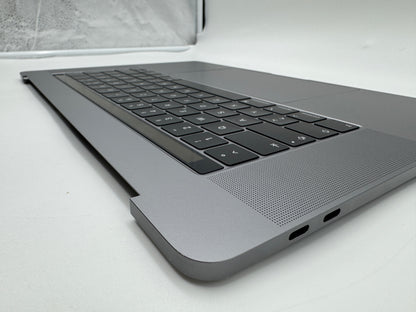 Macbook Pro 15" 2018 2019 A1990 QWERTZ Topcase Trackpad Tastatur Grau #T650