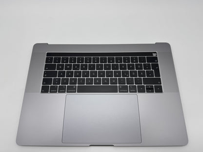 Macbook Pro 15" 2018 2019 A1990 QWERTZ Topcase Trackpad Tastatur Grau #T651