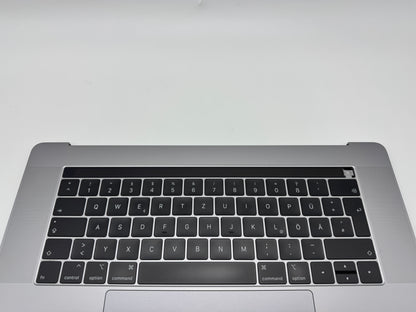 Macbook Pro 15" 2018 2019 A1990 QWERTZ Topcase Trackpad Tastatur Grau #T651