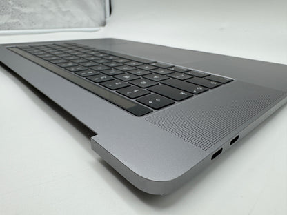 Macbook Pro 15" 2018 2019 A1990 QWERTZ Topcase Trackpad Tastatur Grau #T652