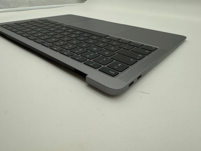 Macbook Air 13" 2018 2019 A1932 Topcase QWERTY Trackpad Tastatur Grau #T835