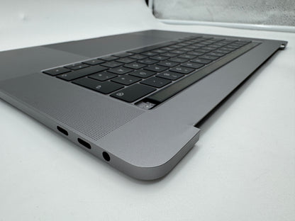 Macbook Pro 15" 2018 2019 A1990 QWERTZ Topcase Trackpad Tastatur Grau #T654