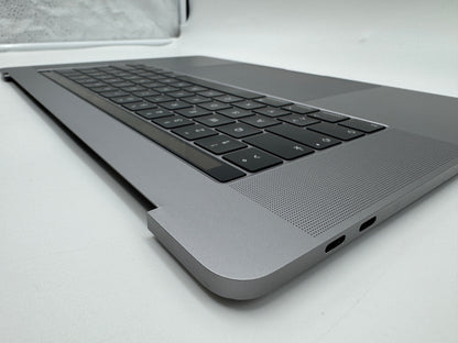 Macbook Pro 15" 2018 2019 A1990 QWERTZ Topcase Trackpad Tastatur Grau #T654