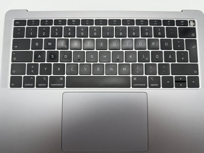 Macbook Air 13" 2018 2019 A1932 Topcase QWERTZ Trackpad Tastatur Grau #T837
