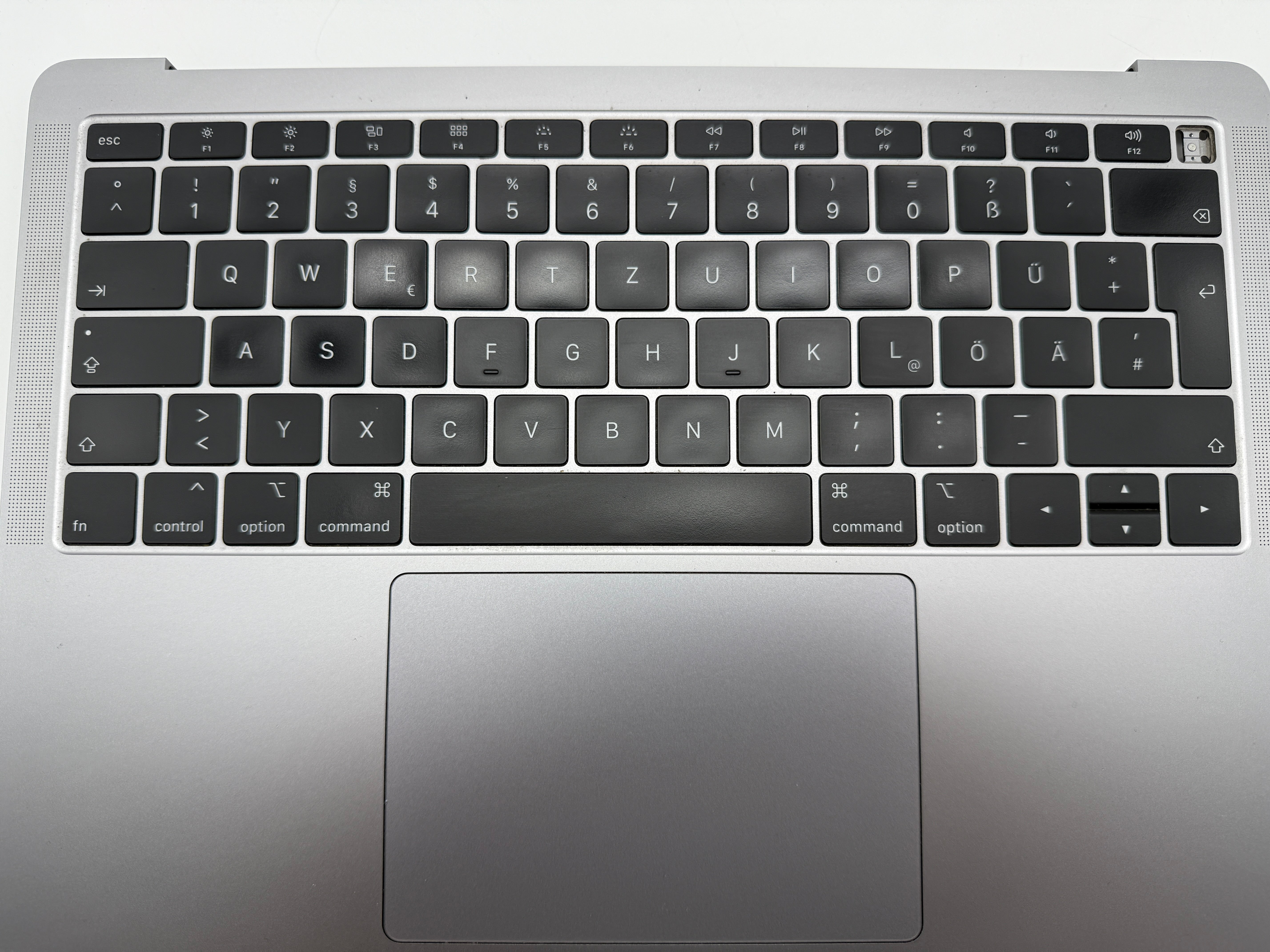 Macbook Air 13" 2018 2019 A1932 Topcase QWERTZ Trackpad Tastatur Grau #T837