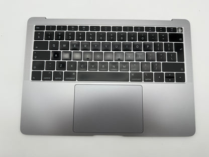 Macbook Air 13" 2018 2019 A1932 Topcase QWERTY Trackpad Tastatur Grau #T838