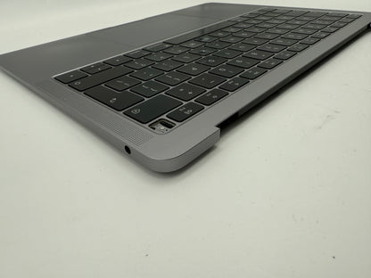 Macbook Air 13" 2018 2019 A1932 Topcase QWERTY Trackpad Tastatur Grau #T838