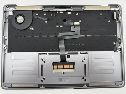 Macbook Air 13" 2018 2019 A1932 Topcase QWERTY Trackpad Tastatur Grau #T838