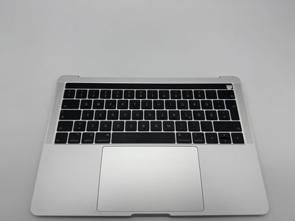 Macbook Pro 13" A1989 2018 2019 Topcase Tastatur QWERTZ Trackpad Silber #T659