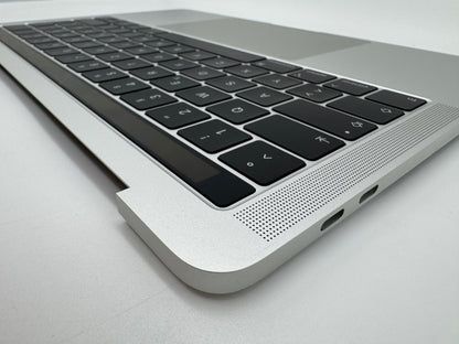 Macbook Pro 13" A1989 2018 2019 Topcase Tastatur QWERTZ Trackpad Silber #T659